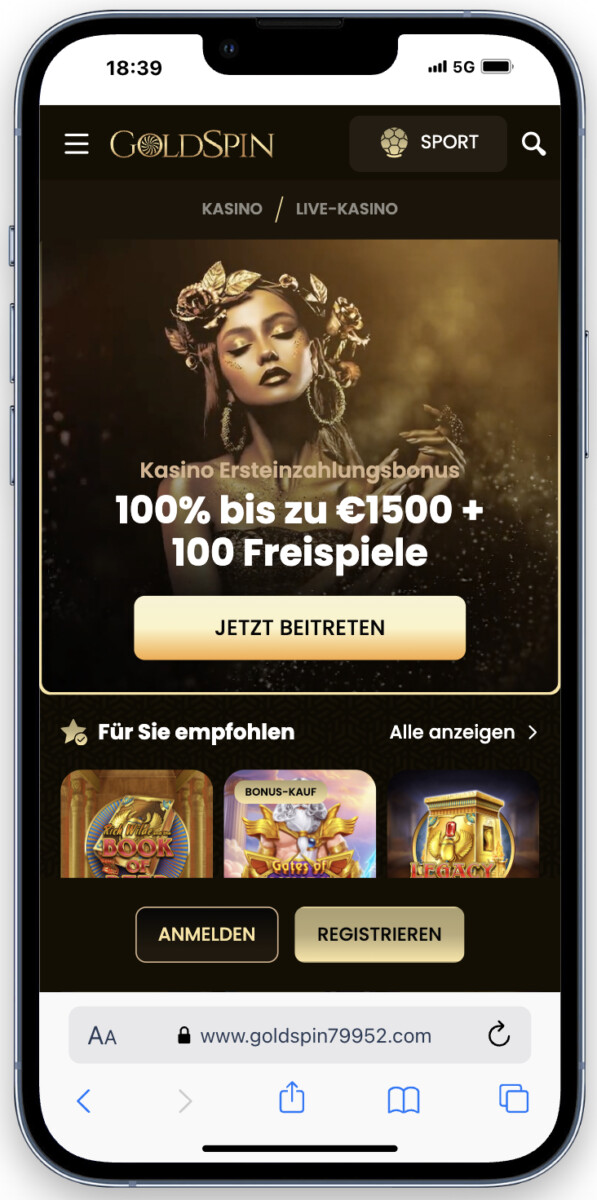goldspin neues casino