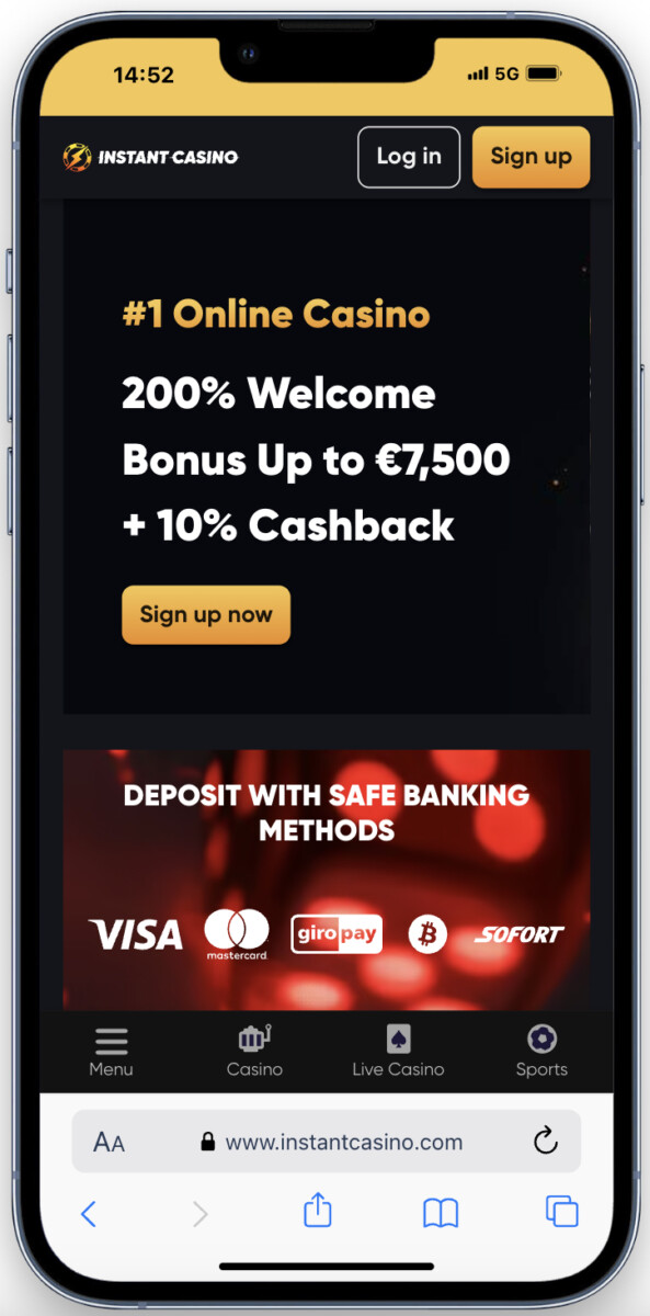 instant casino 5 euro