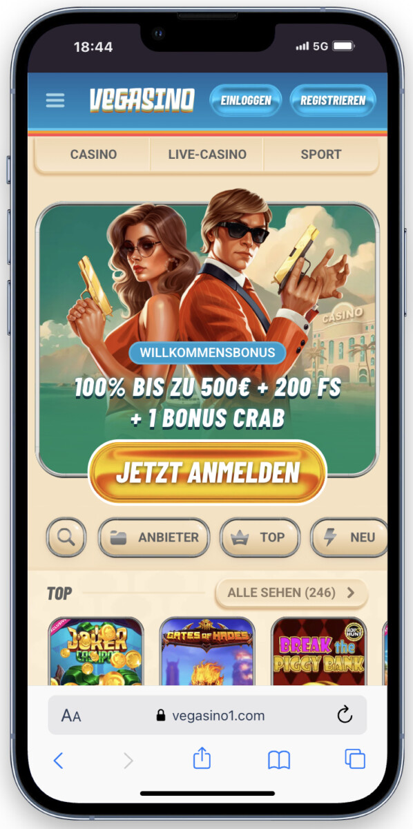 vegasino neues casino