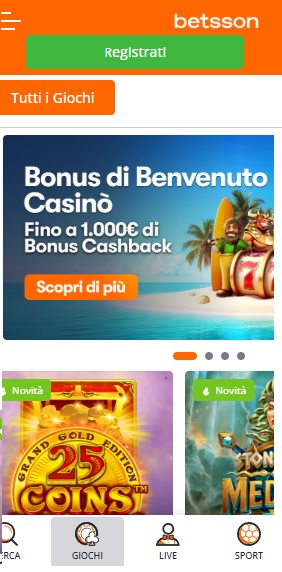 Betsson propone un bonus di benvenuto tra i più alti del momento