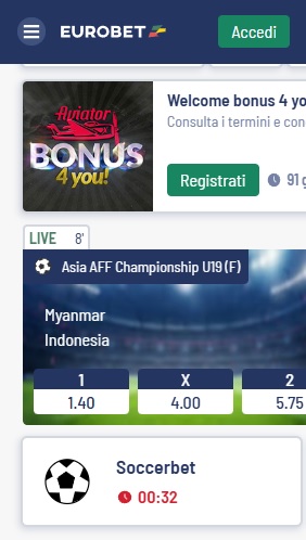 Eurobet consente di giocare dal vivo ai più famosi giochi del tavolo verde, sicuramente uno dei migliori casino online aams