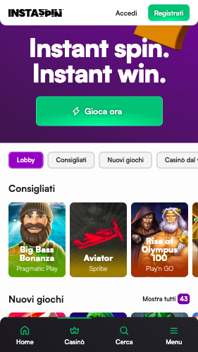 instaspin casino non aams