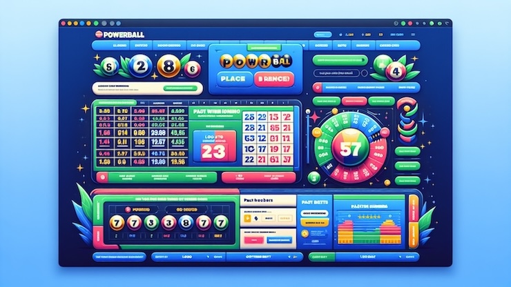 파워볼사이트 게임 화면, 파워볼에 추첨된 공의 넘버가 표시되어 있음