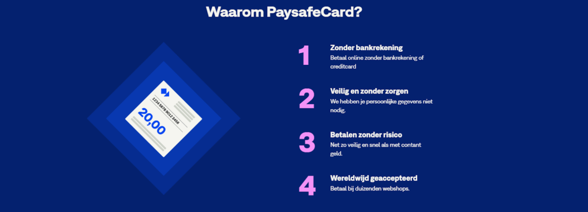 Waarom kiezen voor een Paysafecard