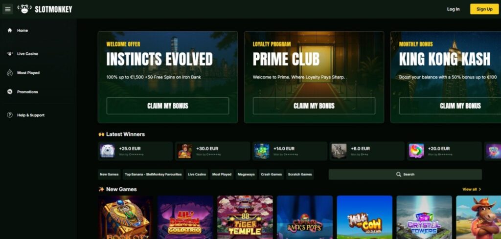 Slot Monkey nieuw online casino Nederland 2025
