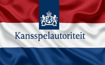 Kansspelautoriteit logo op Nederlandse vlag