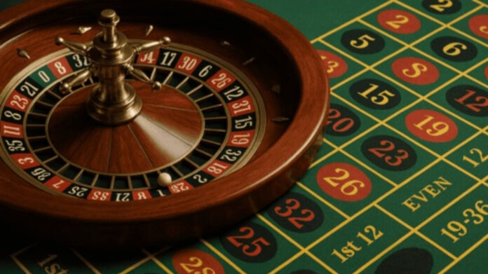 Een roulette tafel bij Hommerson Casino in Den Haag