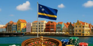 Casino elementen voor een achtergrond van eiland Curaçao