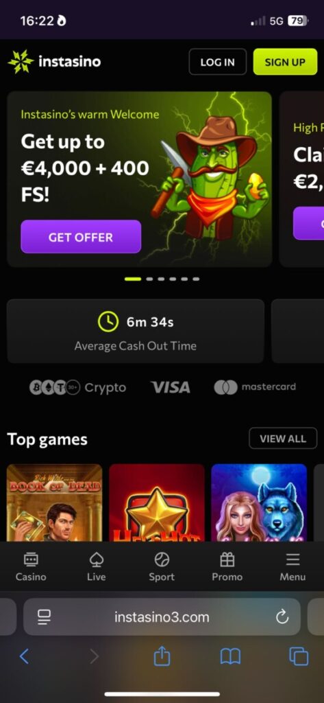 instasino Sign-up-om-Cruks-te-omzeilen