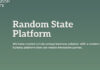 Skärmbild med texten “Random State Platform” och beskrivning av en modern iLottery-plattform.