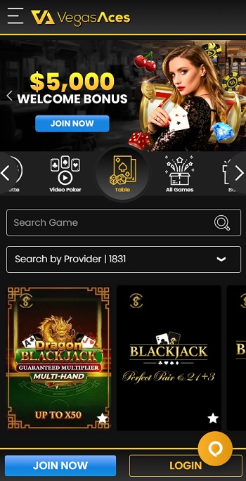 Vegas Aces online casino in America