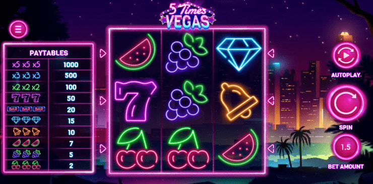 5 Times Vegas Online Slot
