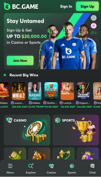 BC.Game crypto betting site