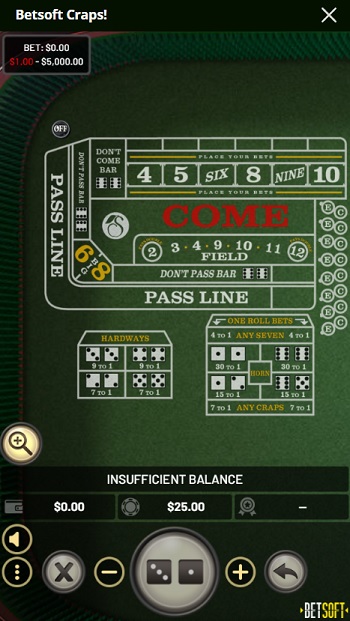 Betsoft Craps Casino