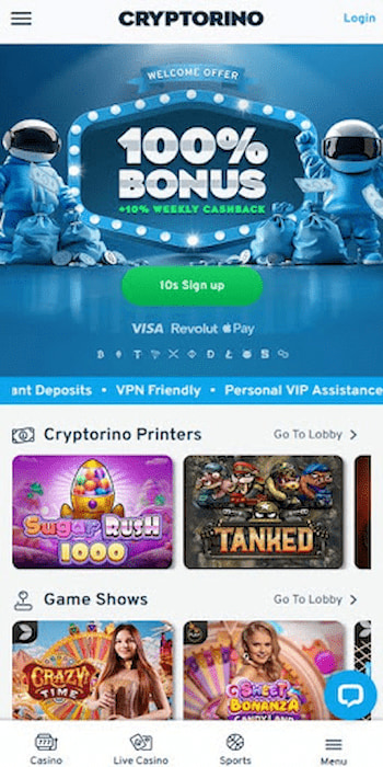 Cryptorino best fish game casino for fast withdrawals