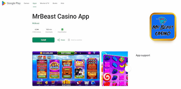 MrBeast Fake Casino App
