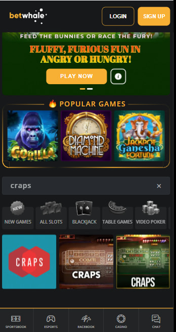 BetWhale - best online craps real money sites in the US