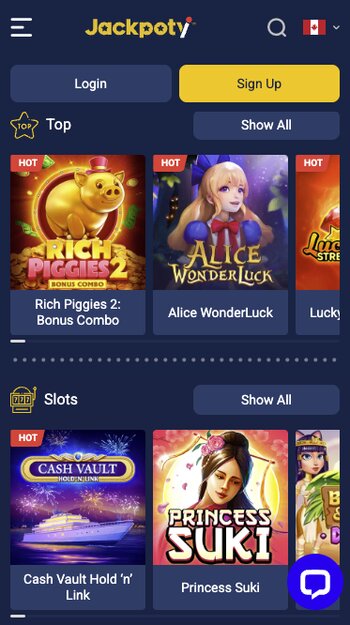 jackpoty casino canada