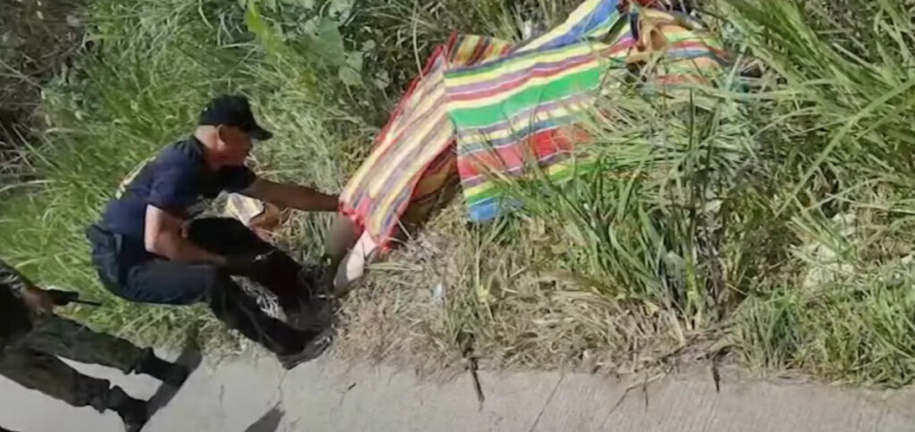 Officers discover the bodies of businessman Anson Que and his driver Armanie Pabillo on April 9.