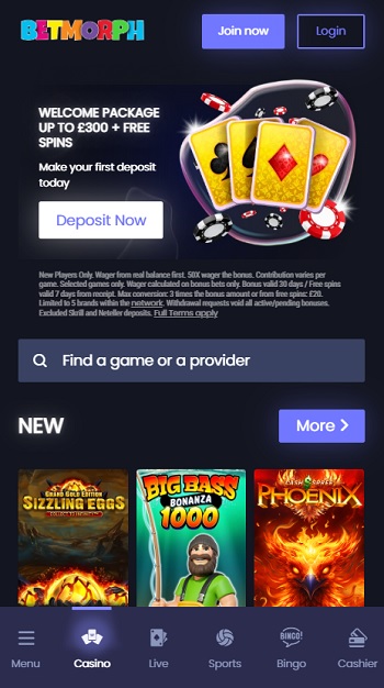 BetMorph Casino UK