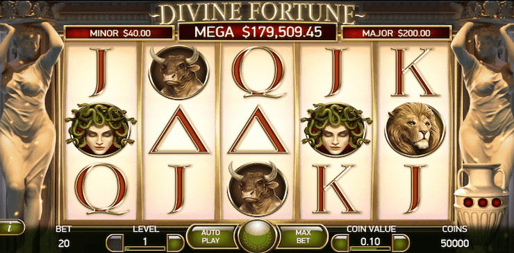 Divine Fortune progressive jackpot
