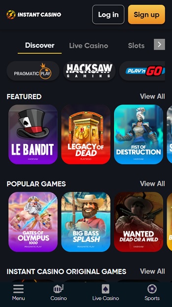 Instant Casino - No Account Casinos