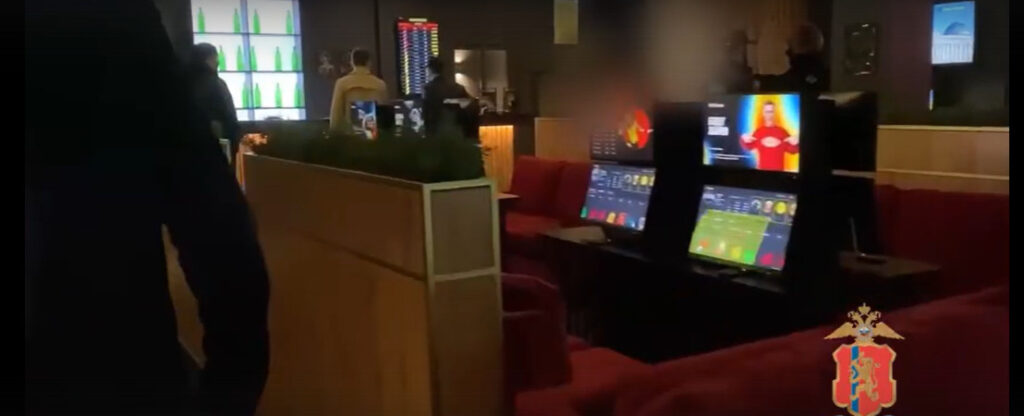 Inside a venue that Russian police operated as an underground casino.