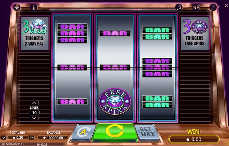 Wild Diamond classic slots in the UK 
