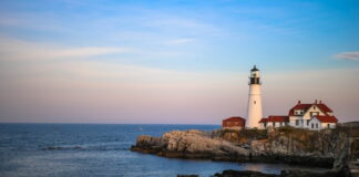 Portland Headlight at Dusk