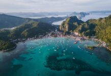 a shot of El Nido in the Philippines