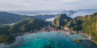 a shot of El Nido in the Philippines