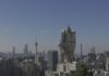 Aerial shot of skyline
