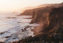 California coast at sunset