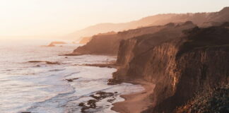 California coast at sunset