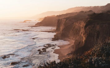 California coast at sunset