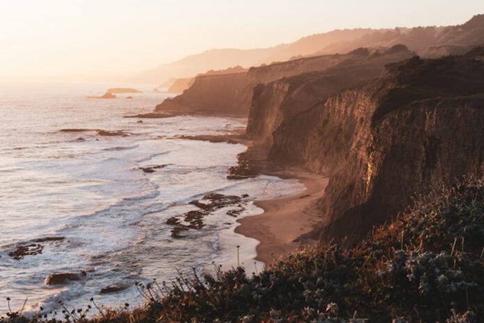 California coast at sunset
