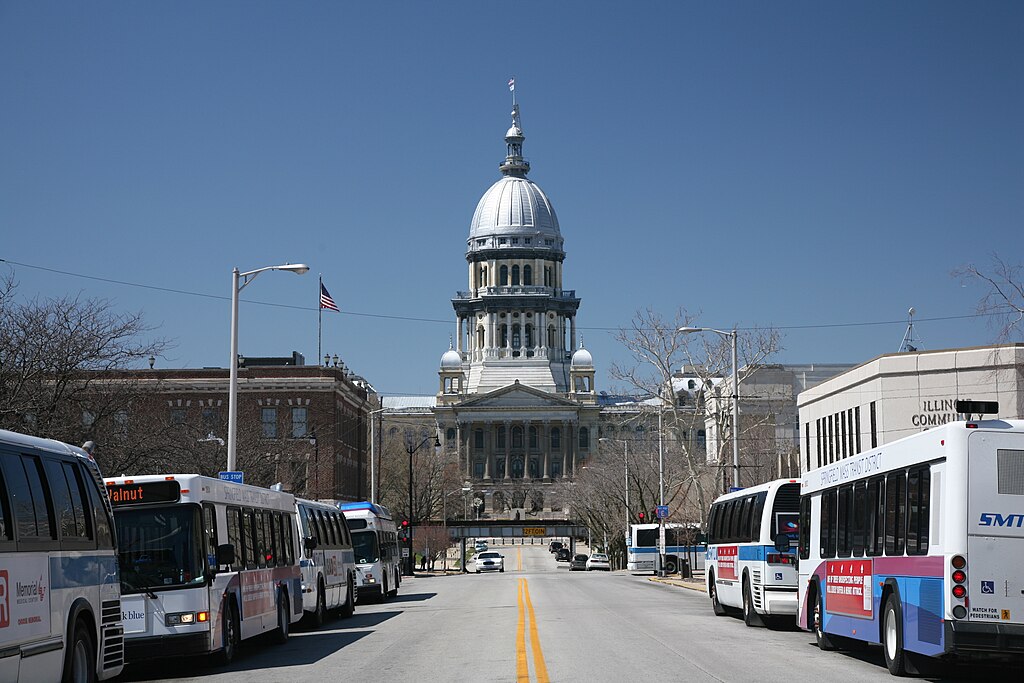 The Illinois State Capitol building.