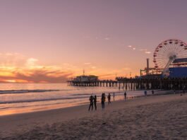 Santa Monica Pier at sunset