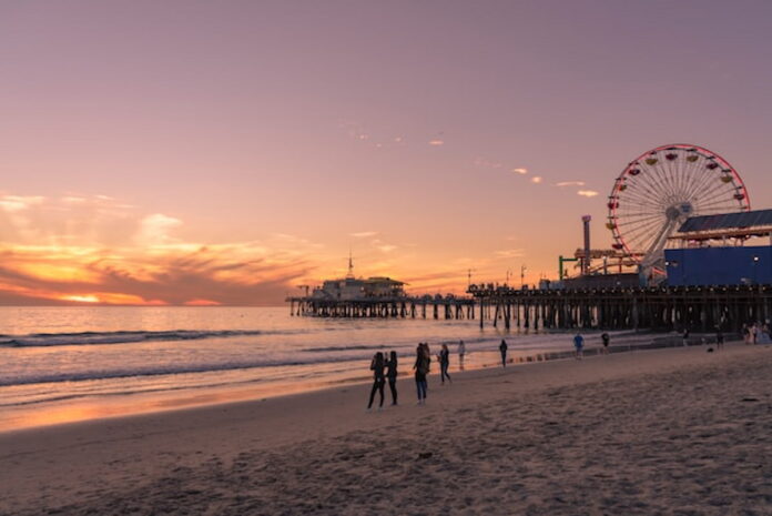 Santa Monica Pier at sunset