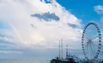 Rainbow over the Wheel at Steel Pier, Atlantic City