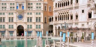 Boats outside Venetian Resort, Las Vegas