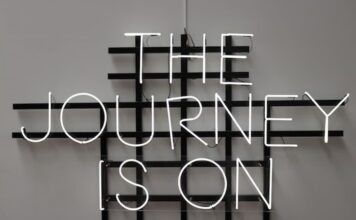 The Journey Is On Sign