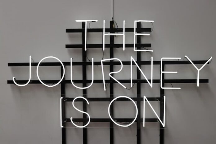 The Journey Is On Sign