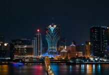 A view of Macau at night