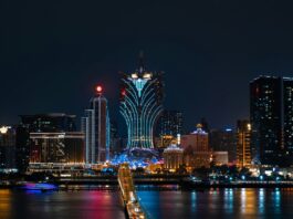 A view of Macau at night