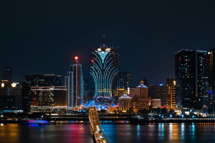 A view of Macau at night