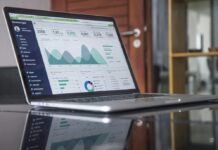 Web analytics on a computer screen