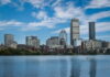 Boston skyline with Prudential Tower, symbolizing regulatory oversight in DraftKings’ $450K fine case.